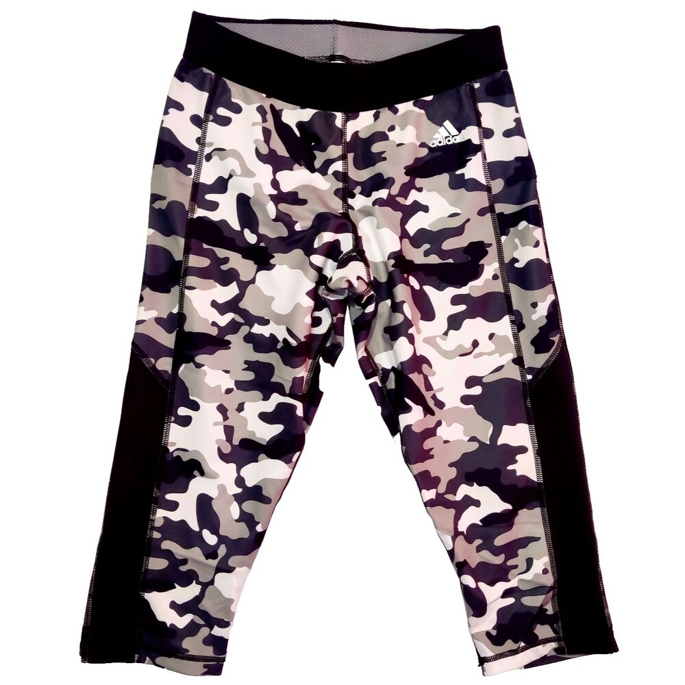 Women's Adidas Techfit Climate Compression Leggings Camo Size: M